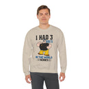 I Had 3 RBIs In the World Series Funny Baseball Fan Retro Cartoon Graphic Sweatshirt