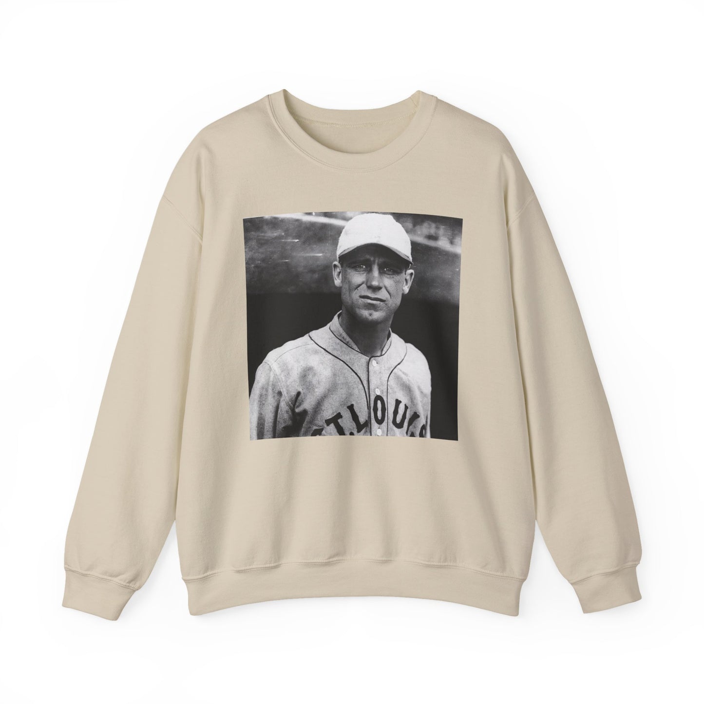 Vintage Baseball Player Sweatshirt - Classic Sports Graphic Crewneck