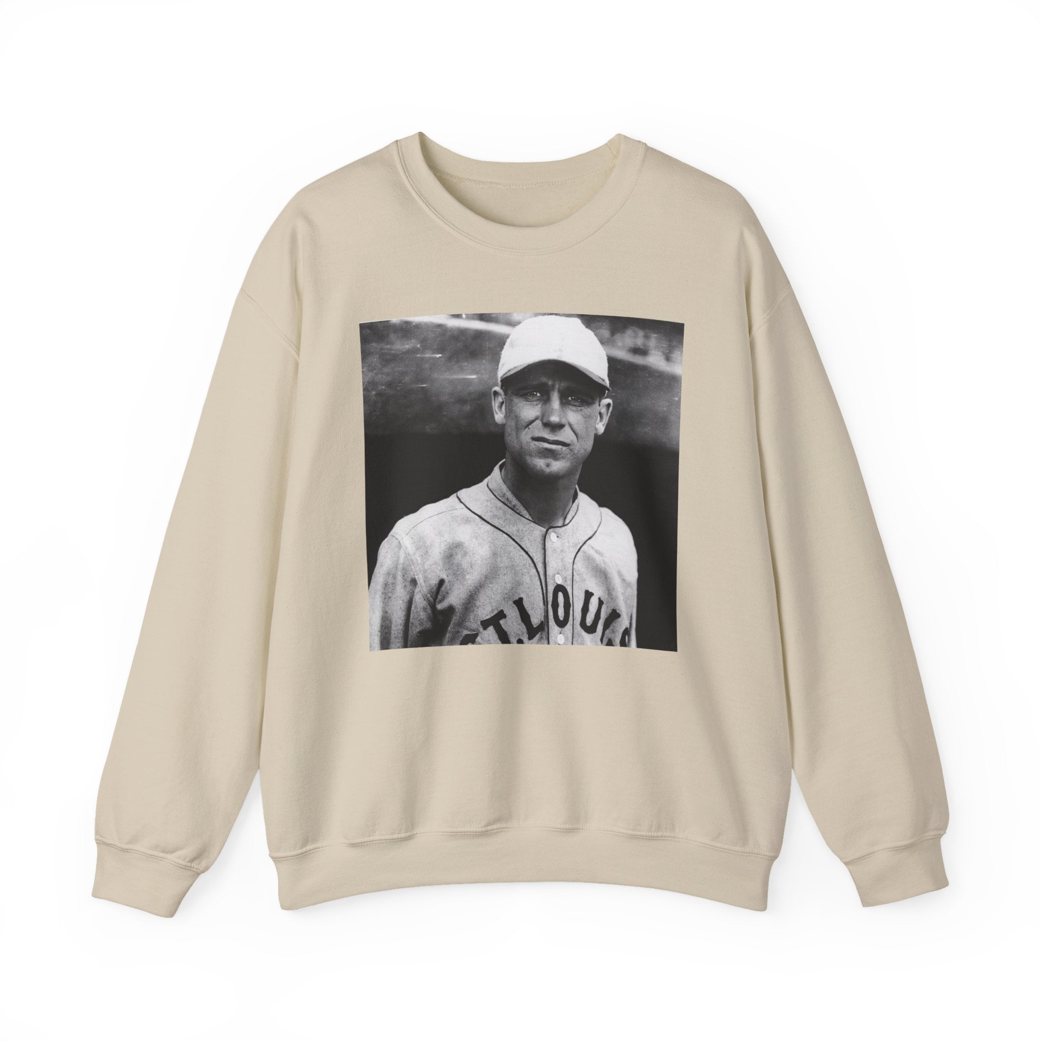 Vintage Baseball Player Sweatshirt - Classic Sports Graphic Crewneck