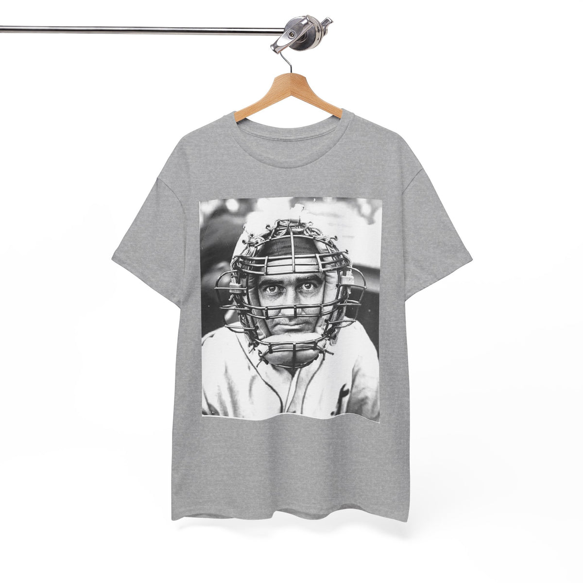 Vintage Baseball Catcher Portrait T-Shirt – Sports Tee
