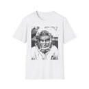 Baseball Catcher Portrait T-Shirt — Vintage Black & White Sports Tee