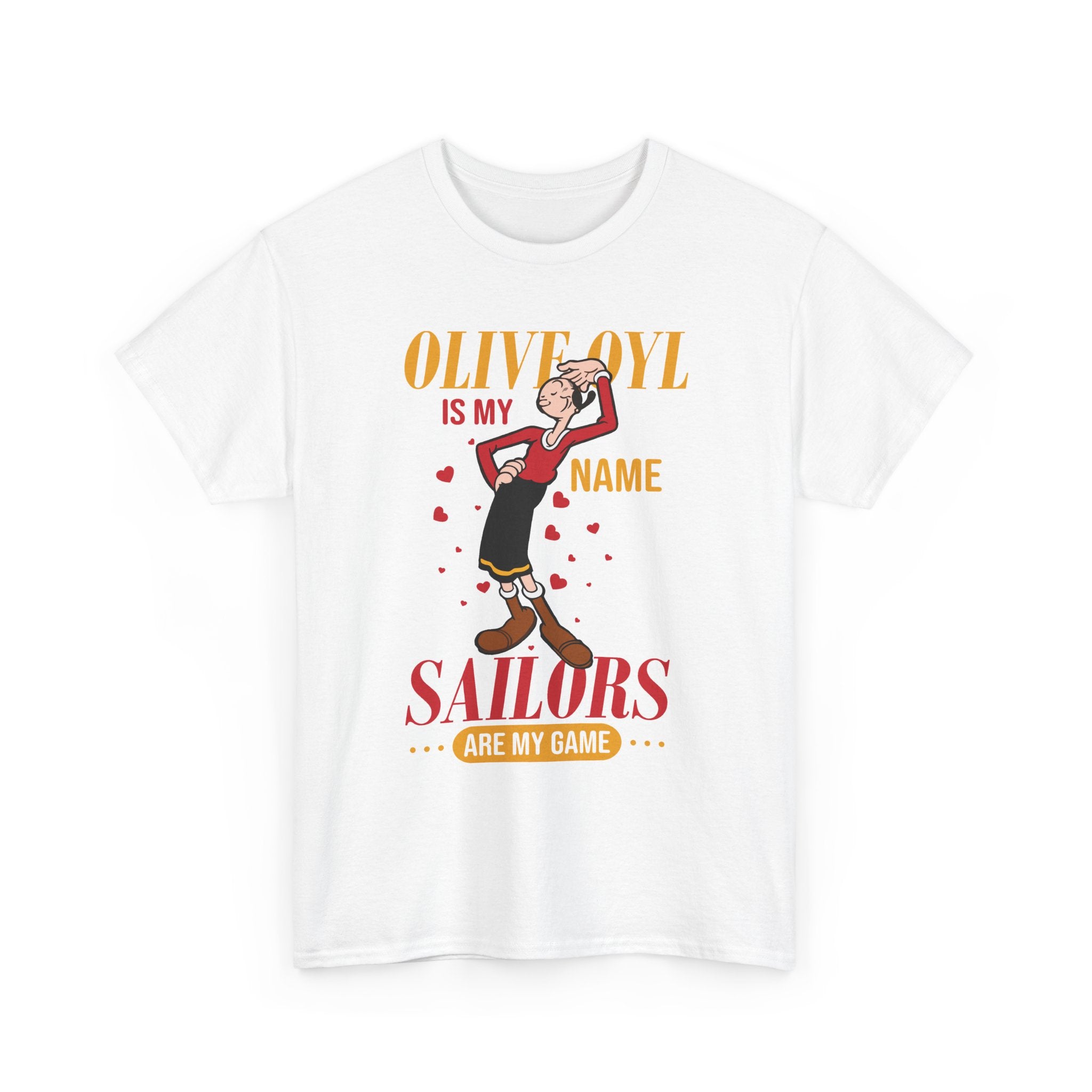 Popeye "Olive Oyl Is My Name, Sailors Are My Game" Graphic T-Shirt