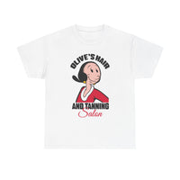 Olive's Hair and Tanning Salon Shirt - Funny Retro Parody Graphic Tee