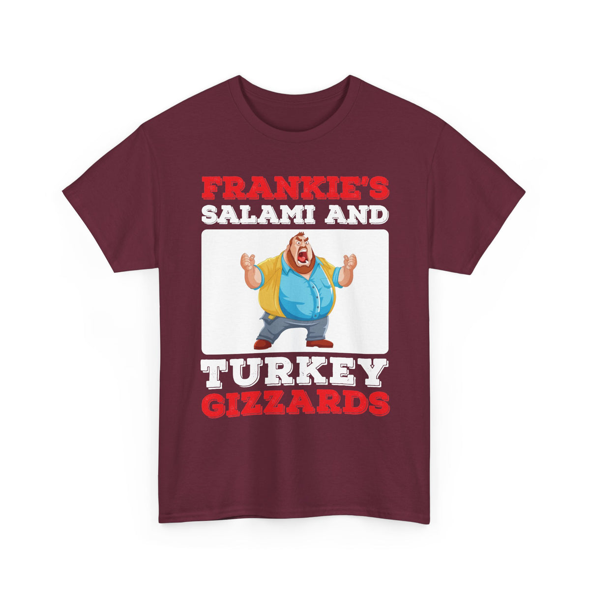 Frankie's Salami and Turkey Gizzards T-Shirt — Funny Retro Food Graphic Tee