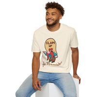 Graphic T-Shirt — 'Clam Up Ya Varmint!' Yosemite-Style Cartoon Tee