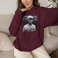 Vintage Baseball Player Hoodie — Classic Sports Graphic Pullover