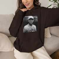 Vintage Baseball Player Hoodie — Classic Sports Graphic Pullover