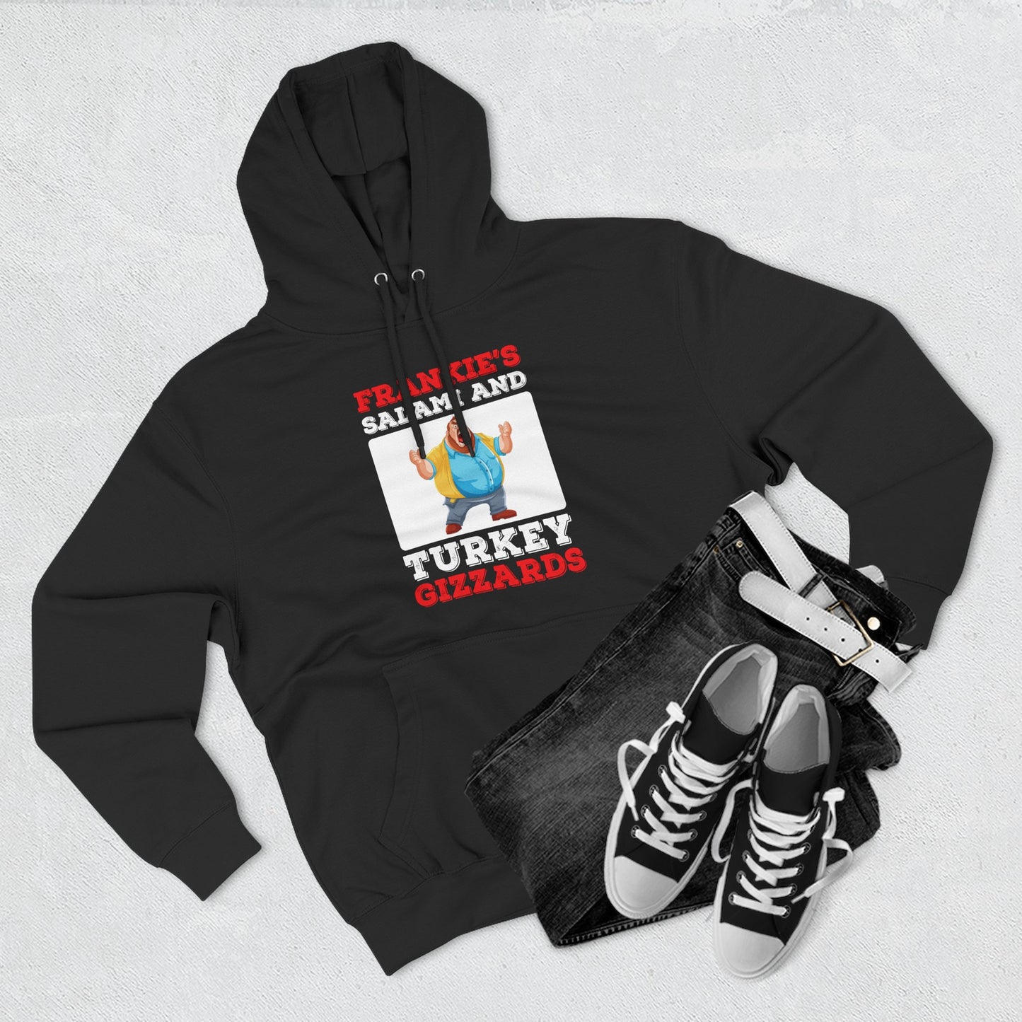 Frankie's Gizzards Hoodie — Funny Retro Character Pullover