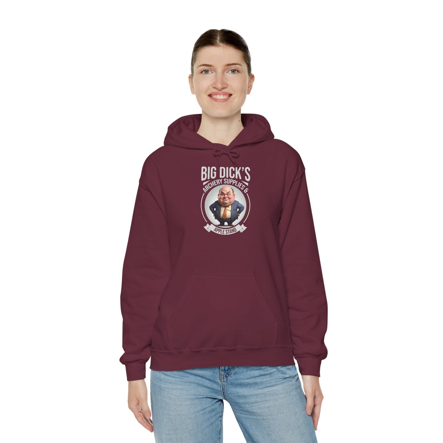 Big Dick's Archery Supplies & Apple Stand Novelty Graphic Hoodie