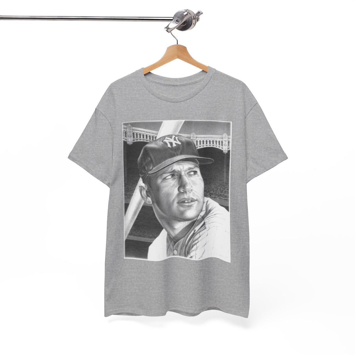 Vintage Baseball Portrait T-Shirt – Classic Retro Player Tee