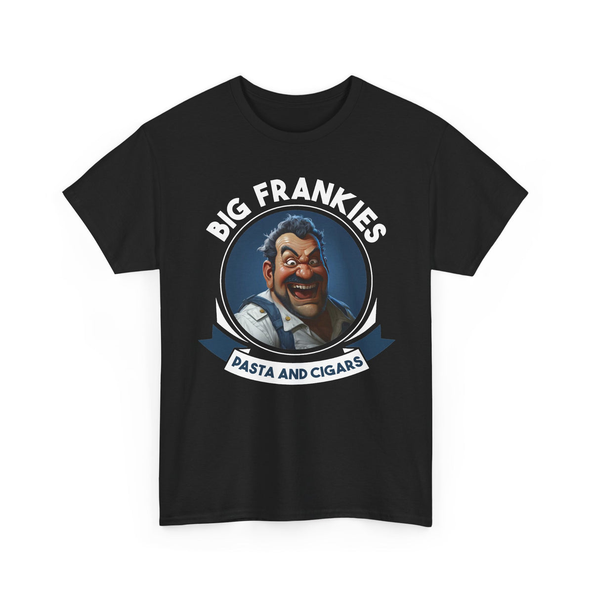 Big Frankie's Pasta and Cigars T-Shirt — Retro Italian Eatery Tee