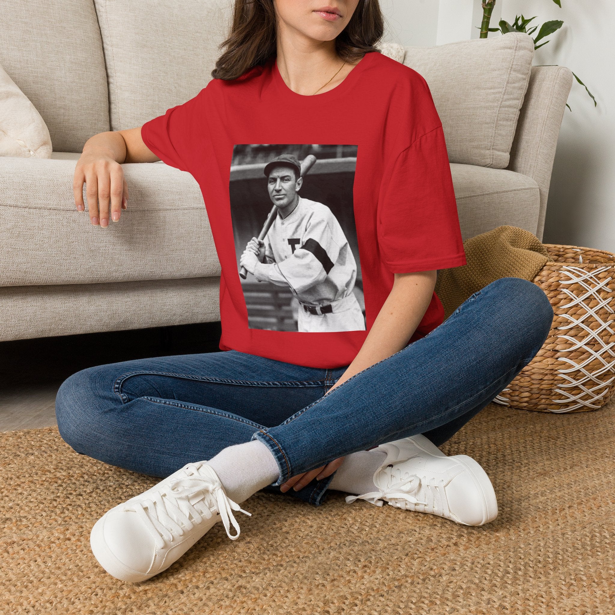 Vintage Baseball Player Photo T-Shirt