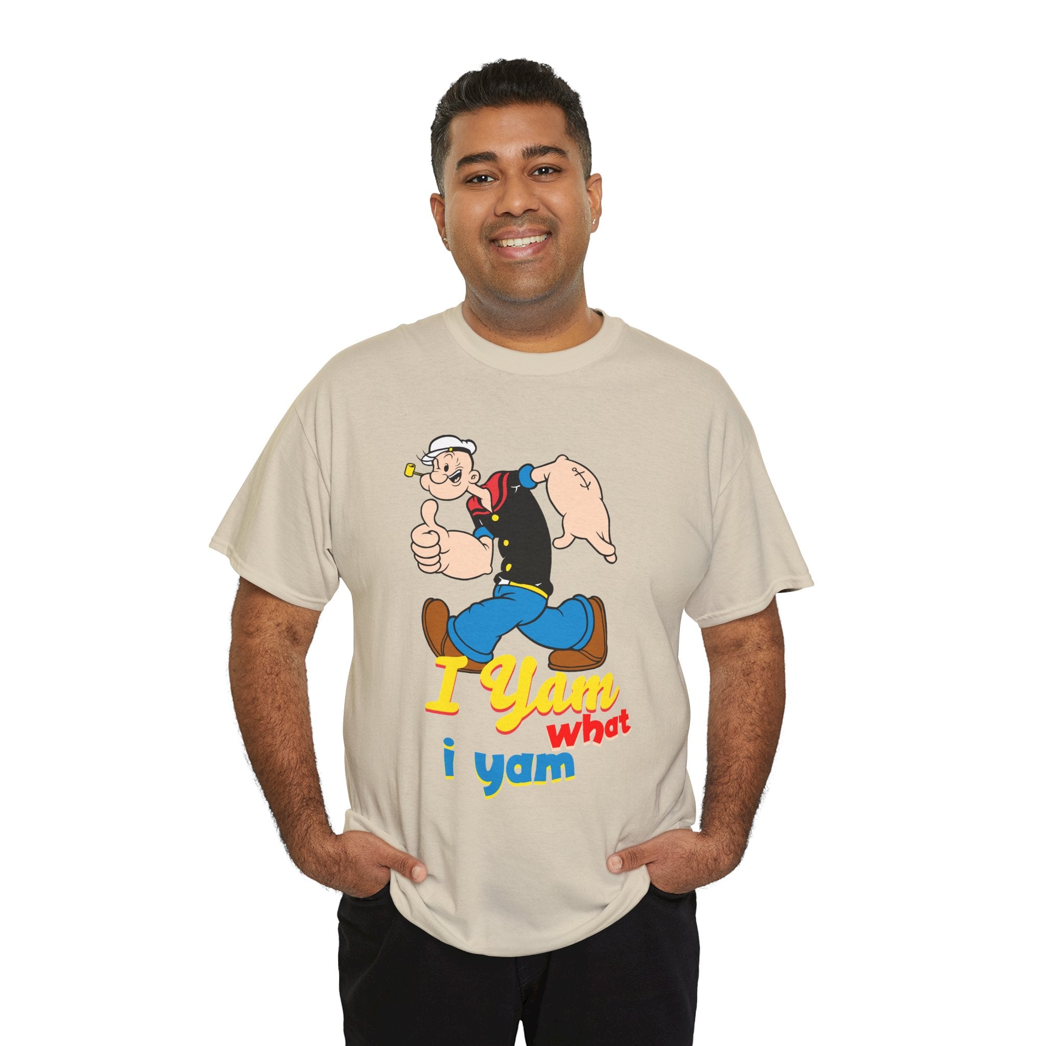 Retro Cartoon 'I Yam What I Yam' Graphic Tee