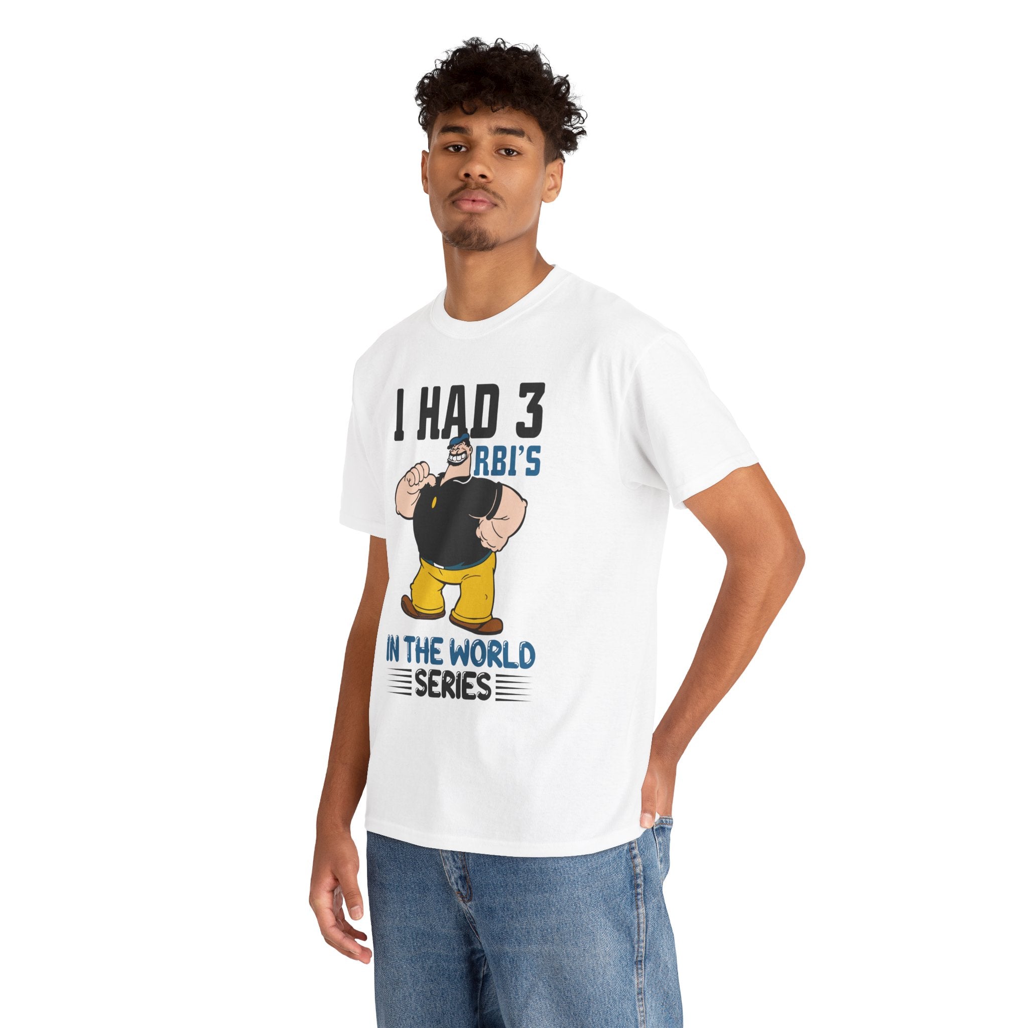 I Had 3 RBIs In the World Series Shirt - Funny Baseball Fan Graphic Tee