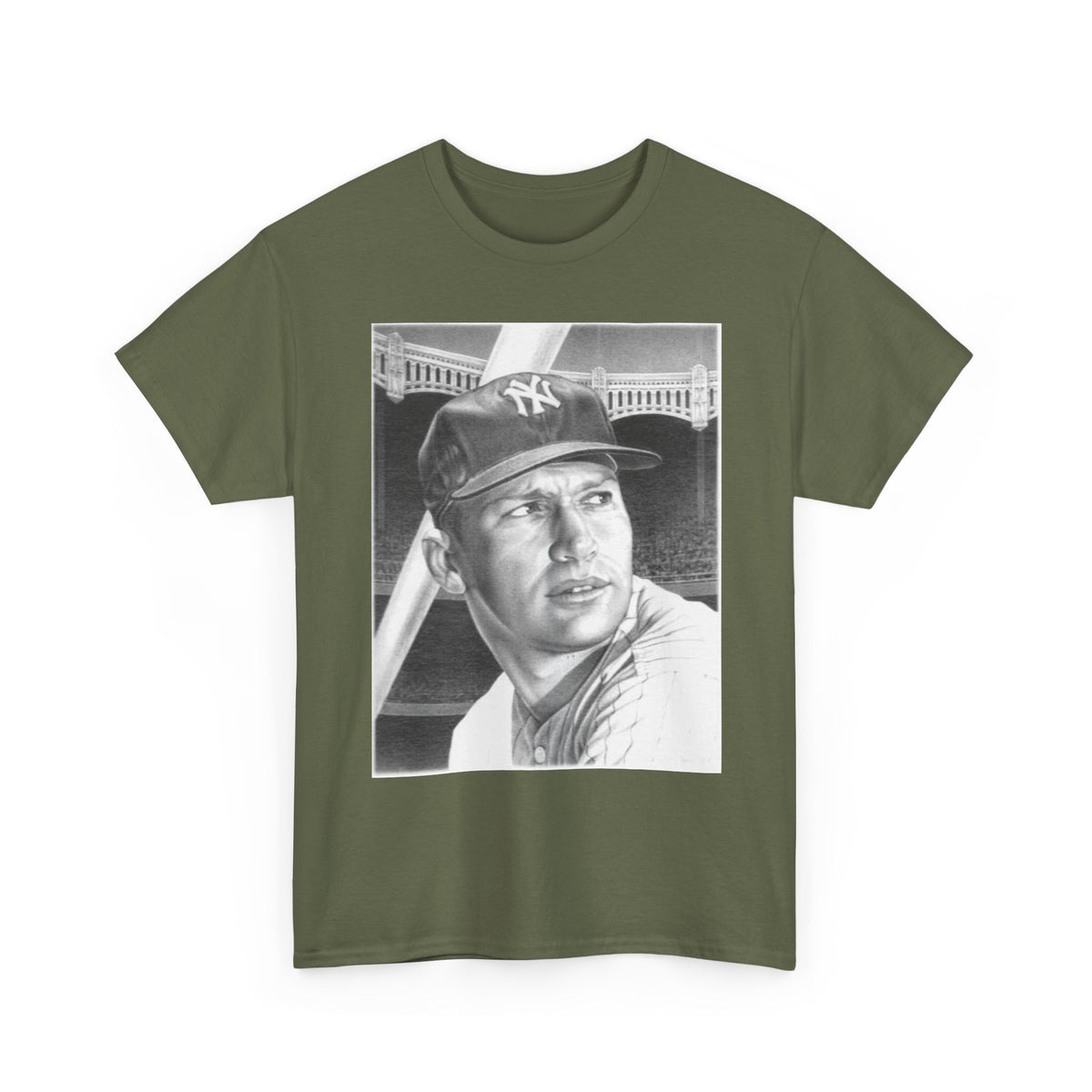 Vintage Baseball Portrait T-Shirt – Classic Retro Player Tee