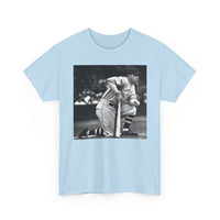 Vintage Baseball Photo T-Shirt – Classic Kneeling Player Graphic Tee