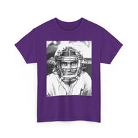 Vintage Baseball Catcher Portrait T-Shirt – Sports Tee