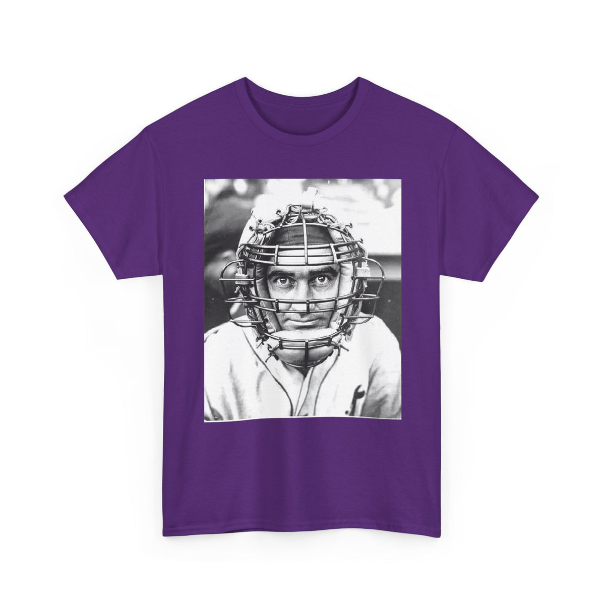 Vintage Baseball Catcher Portrait T-Shirt – Sports Tee