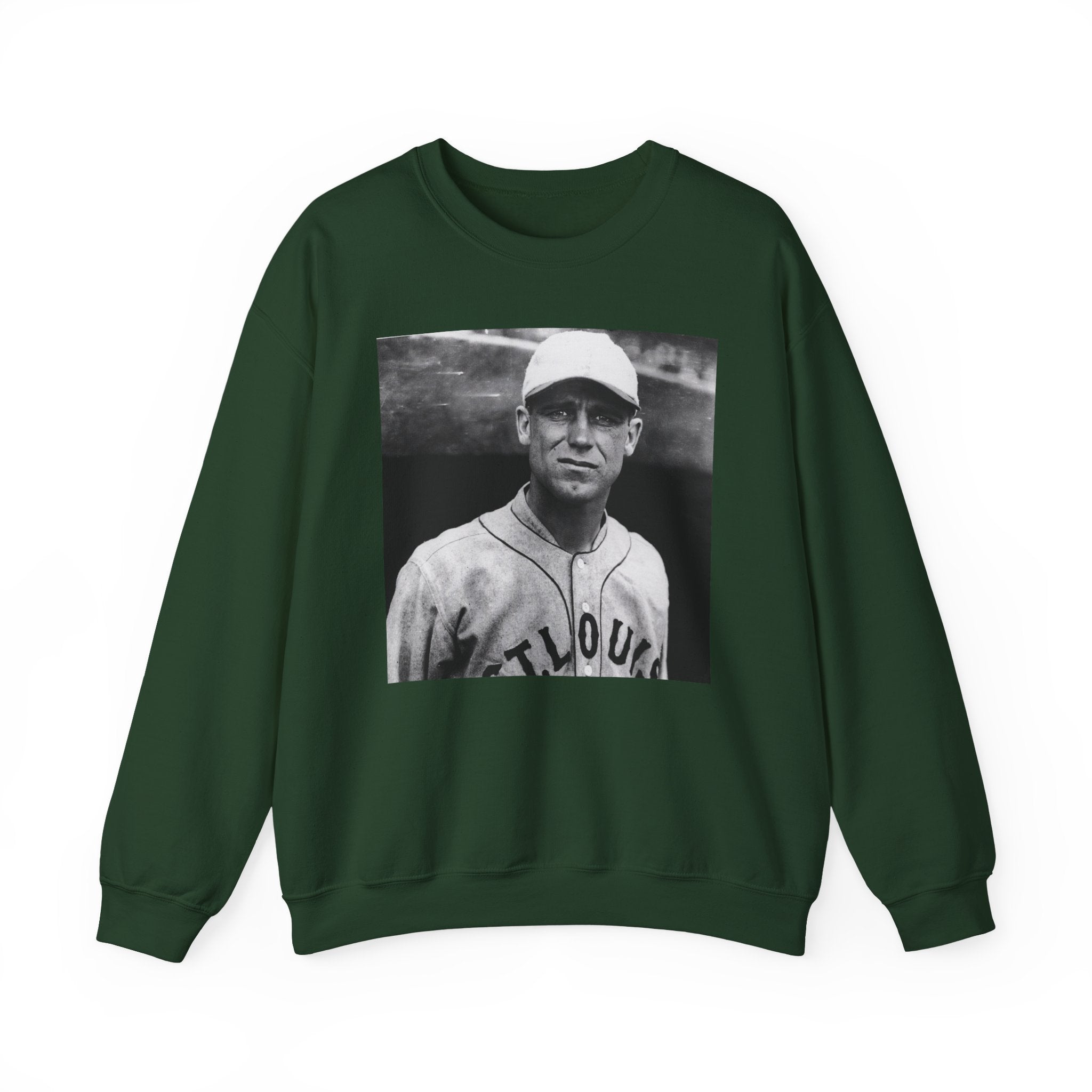 Vintage Baseball Player Sweatshirt - Classic Sports Graphic Crewneck