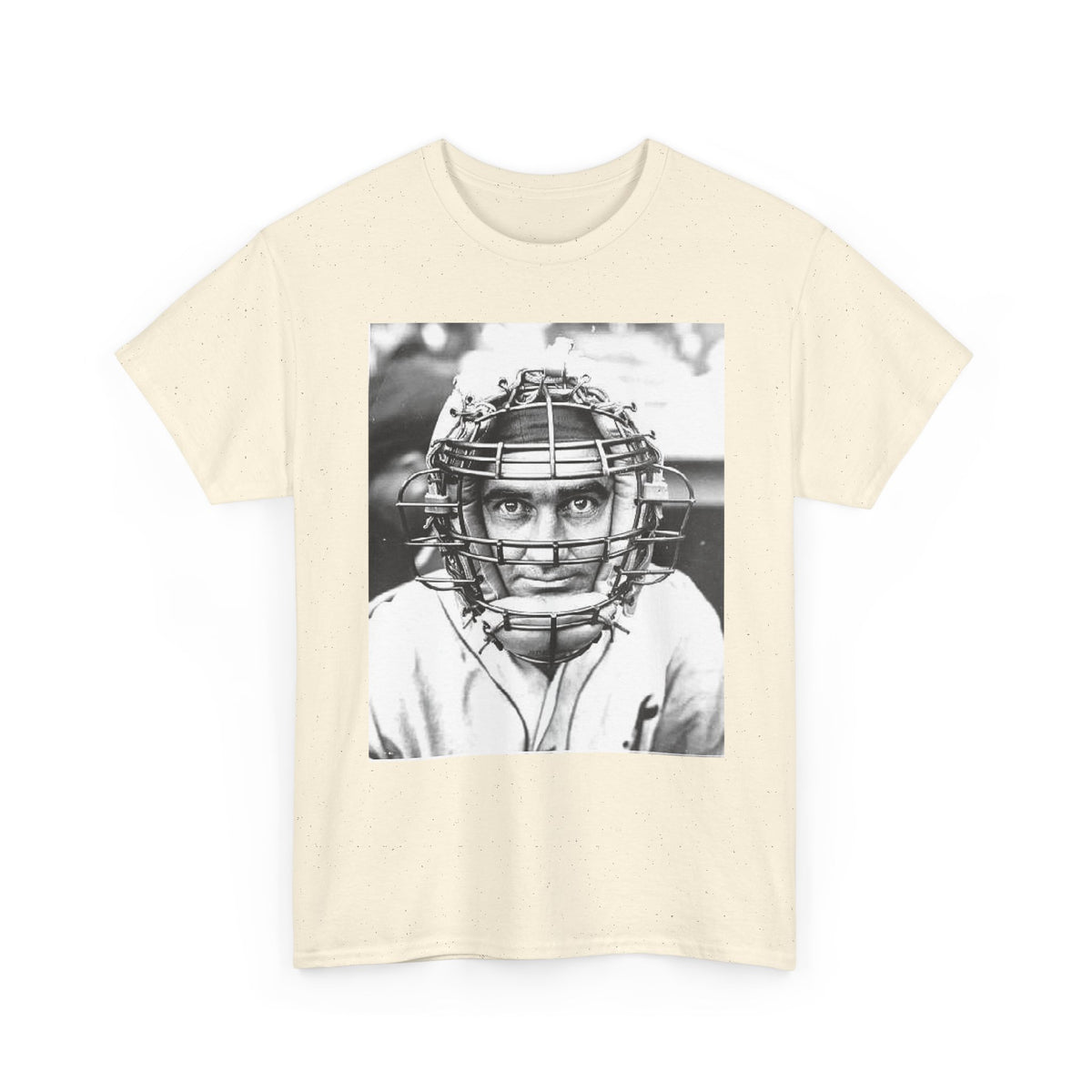 Vintage Baseball Catcher Portrait T-Shirt – Sports Tee