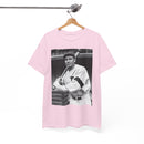 Retro Baseball Player T-Shirt - Old School Black & White Classic Legend Tee