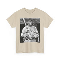 Vintage Chicago Baseball Photo T-Shirt — Retro Black & White Player Legend Tee