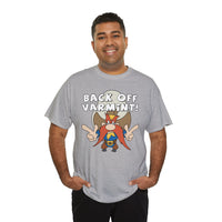 Back Off Varmint! Cartoon Tee — Funny Retro Outlaw Graphic T-Shirt