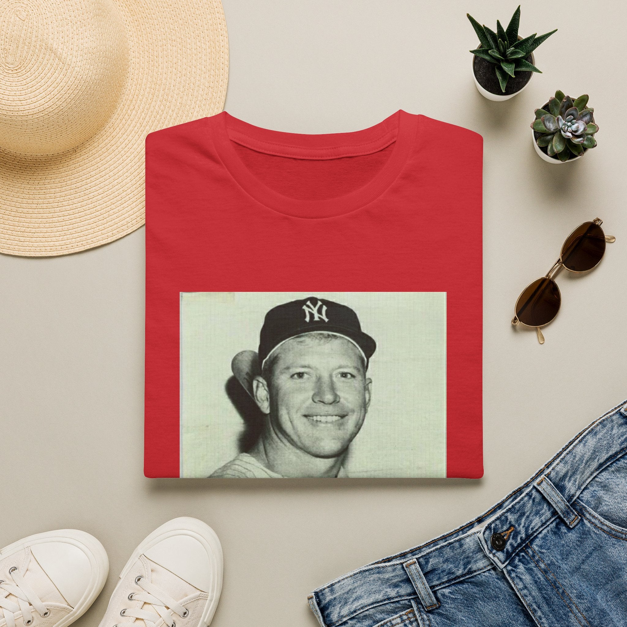 Vintage Baseball Photo T-Shirt — Signed Portrait Graphic Tee