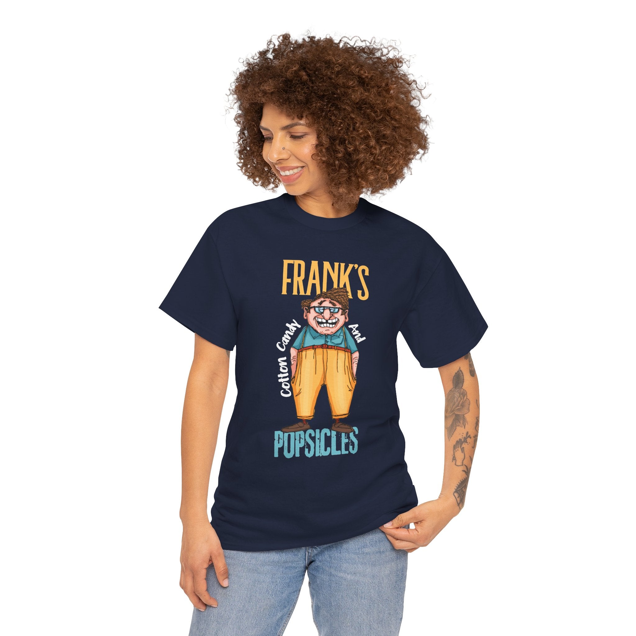 Frank's Cotton Candy & Popsicles T-Shirt – Funny Retro Cartoon Graphic Tee