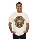 Red Revolver Graphic T-Shirt — Retro Western Guns Emblem