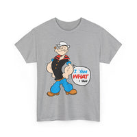 Popeye "I Yam What I Yam" Funny Cartoon Graphic T-Shirt