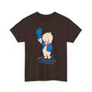 Retro Cartoon Pig 'Just Smile' T-Shirt