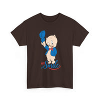 Retro Cartoon Pig 'Just Smile' T-Shirt