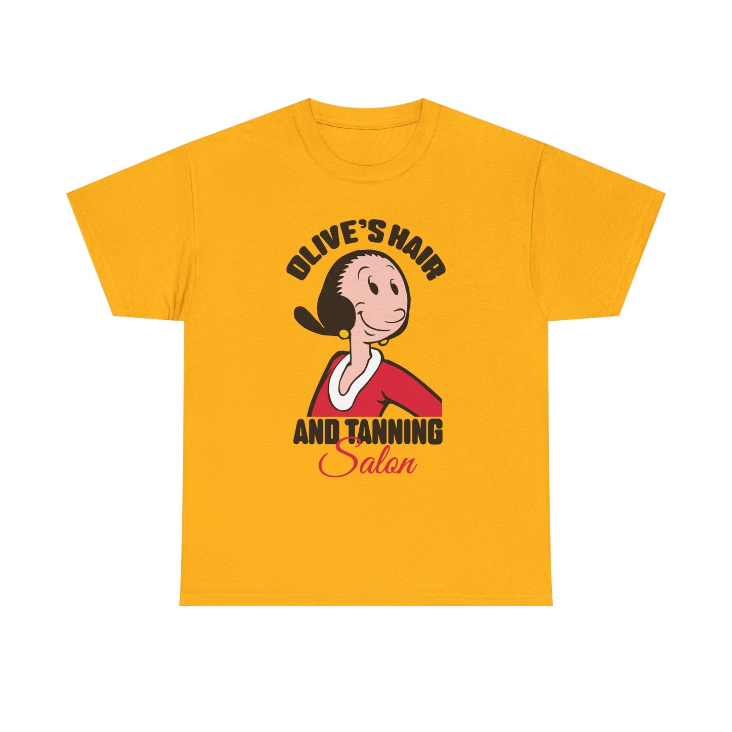 Olive's Hair and Tanning Salon Shirt - Funny Retro Parody Graphic Tee