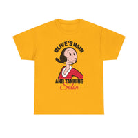 Olive's Hair and Tanning Salon Shirt - Funny Retro Parody Graphic Tee