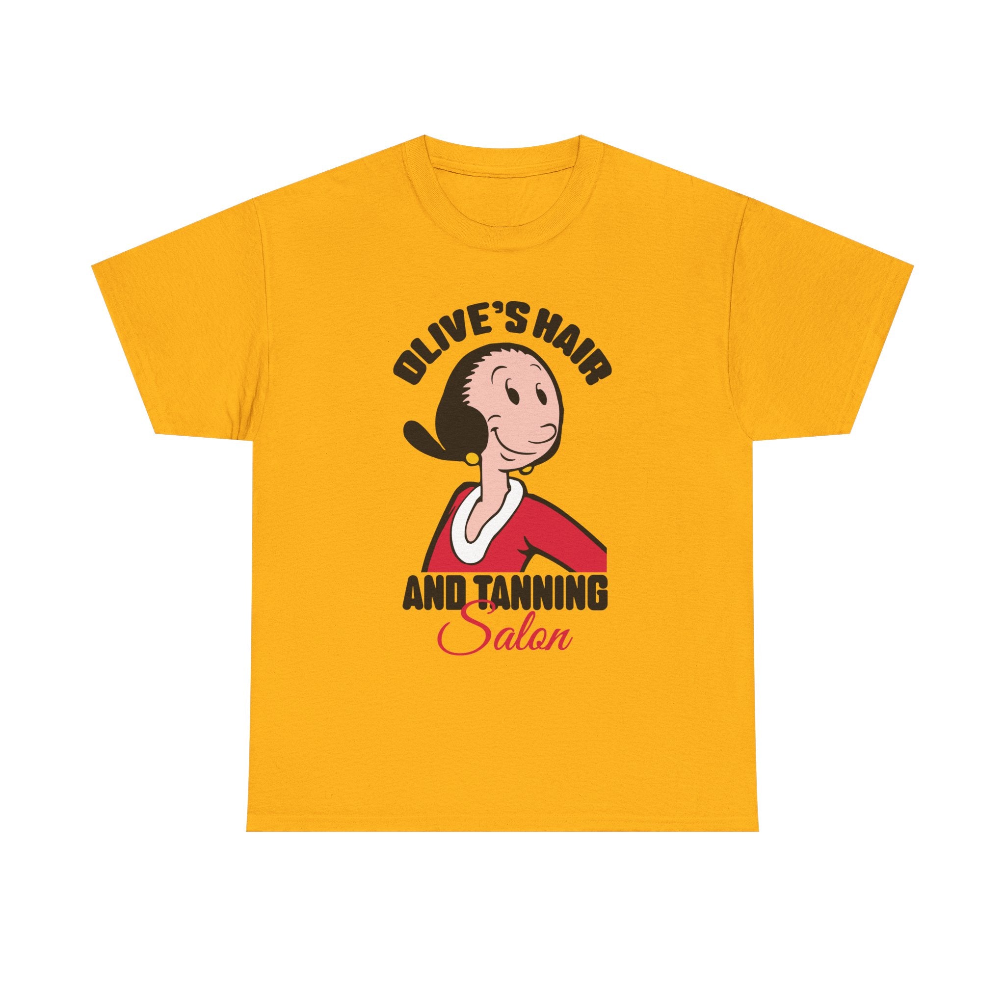 Olive's Hair and Tanning Salon Shirt - Funny Retro Parody Graphic Tee