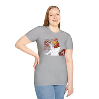 Chicken Cartoon T-Shirt — "That’s a Joke Son! You Missed It! Flew Right By Ya!"