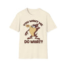 T-Shirt — Vintage Taz 'You Want Me To Do What?' Cartoon Graphic Tee