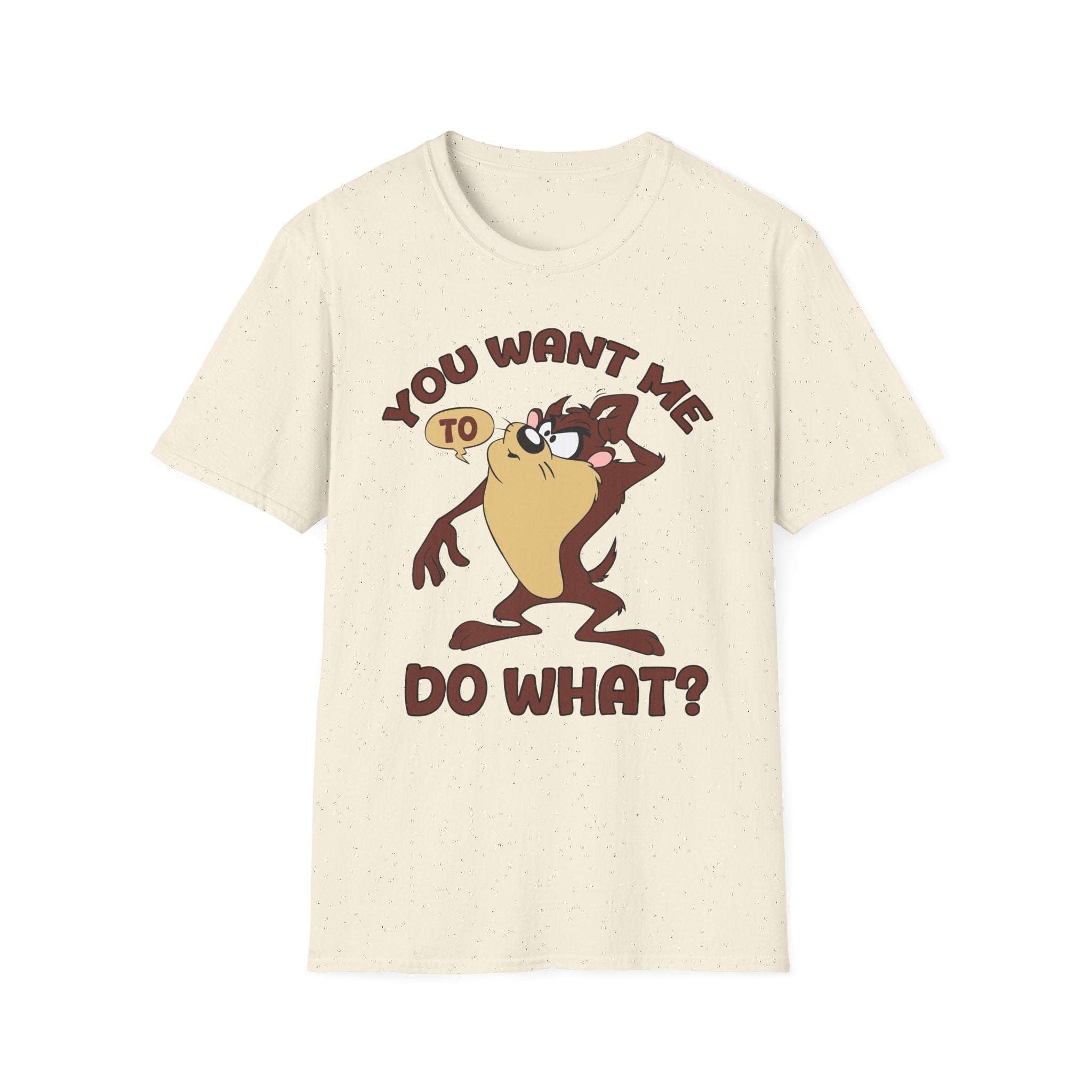 T-Shirt — Vintage Taz 'You Want Me To Do What?' Cartoon Graphic Tee