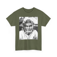 Vintage Baseball Catcher Portrait T-Shirt – Sports Tee