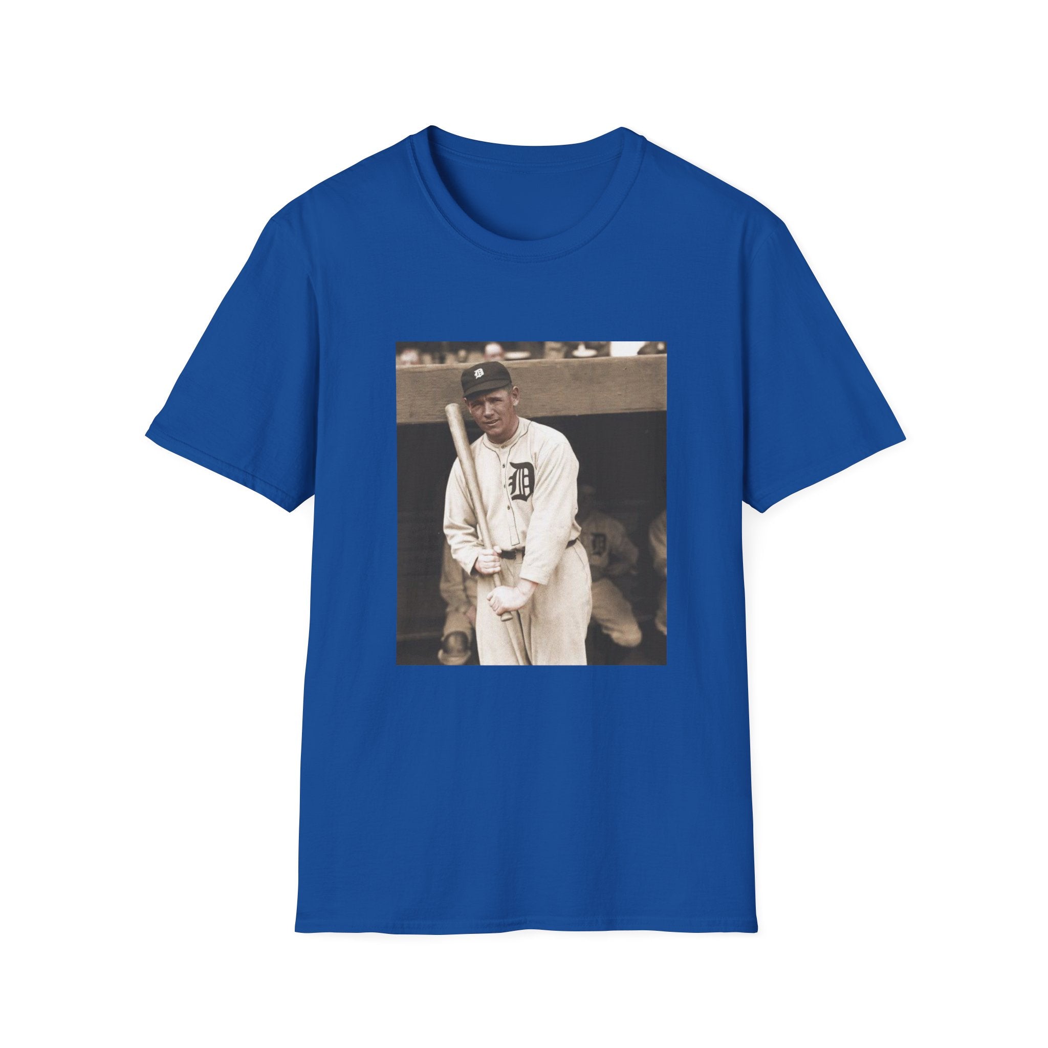 Vintage Baseball Photo T-Shirt — Classic Detroit Tigers Player Portrait