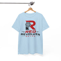 Red Revolver Logo Tee — Retro Gun Cylinder Graphic T-Shirt