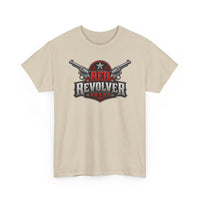Red Revolver Graphic Tee — Retro Western Guns Logo T-Shirt