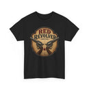 Red Revolver Graphic T-Shirt — Retro Western Guns Emblem