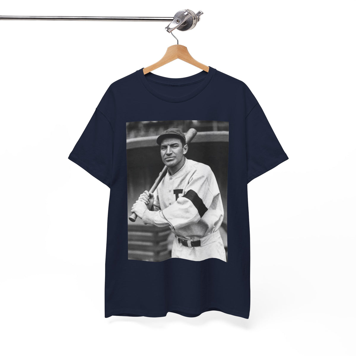 Retro Baseball Player T-Shirt - Old School Black & White Classic Legend Tee