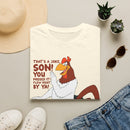 Chicken Cartoon T-Shirt — "That’s a Joke Son! You Missed It! Flew Right By Ya!"
