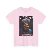 Graphic Tee — "Frank's Weenie Land Mustard and Kraut Mandatory" Retro Character T-Shirt