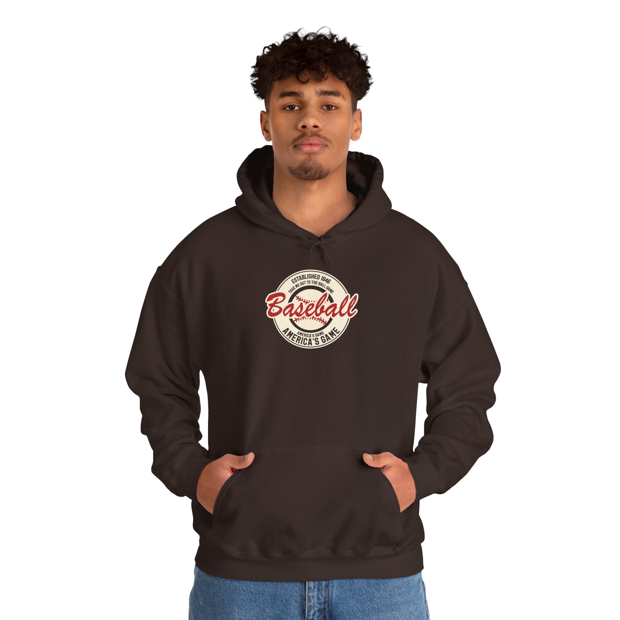 Vintage 'America's Game' Baseball Hoodie — Classic Retro Baseball Pullover Hoodie