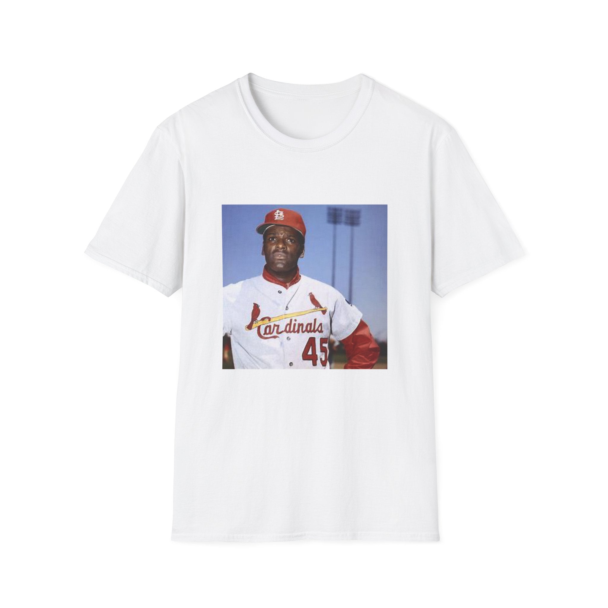Baseball Graphic T-Shirt — Vintage Cardinals Player Photo Tee