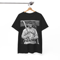 Vintage Chicago Baseball Photo T-Shirt — Retro Black & White Player Legend Tee